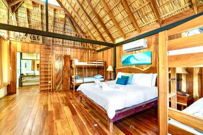 Breezy Tiki Hut room at Johnny's Beach Bungalow, Playa Avellanas